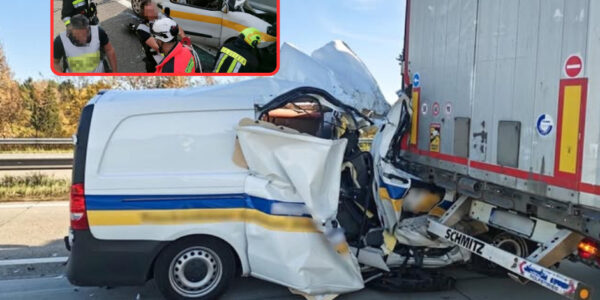 Wunder auf der A7: Fahrer uberlebt schweren Crash in Soltau nahezu unverletzt – Transporter komplett zerstört