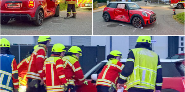 Schwerer Crash in Graben-Neudorf: Autofahrerin nach Kollision mit Transporter eingeklemmt – Feuerwehr rettet sie in dramatischer Aktion!