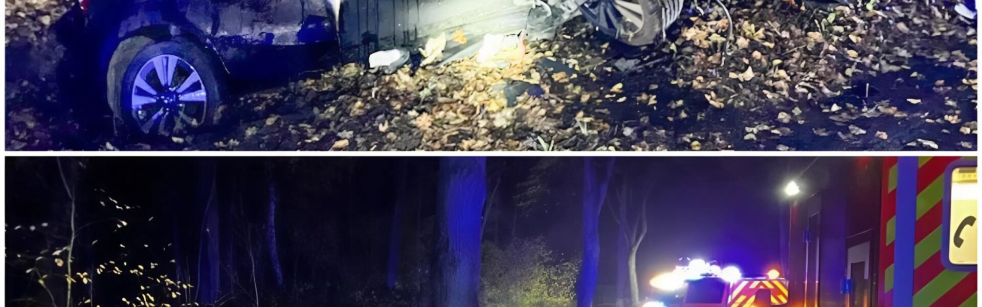 Schwerer nächtlicher Unfall in Paderborn: Auto prallt gegen Baum – zwei Insassen schwer verletzt, Polizei untersucht Unfallursache