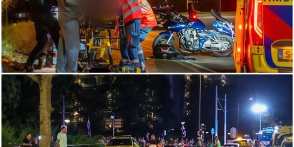 Motorrijder zwaargewond na harde klap tegen lantaarnpaal op de Westlandseweg in Vlaardingen ...