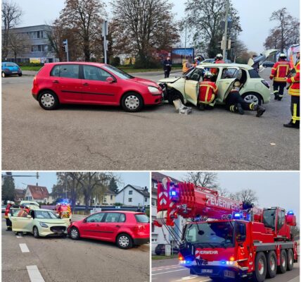 Schwerer Unfall im Kreuzungsbereich