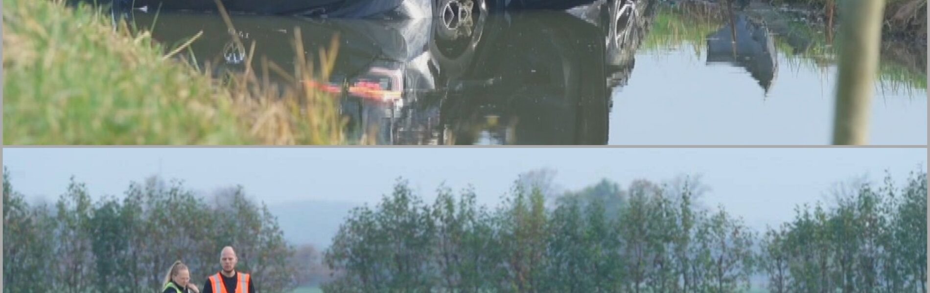 Vroege ochtendramp op de N421: auto met groep jongeren te water, militair mogelijk betrokken