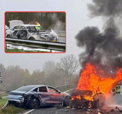 Dramatischer Unfall in Wilhelmshaven: Brennender Wagen nach Kollision mit nicht zugelassenem E-Auto