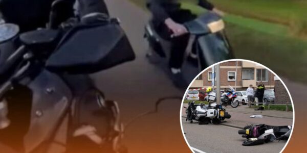 Woede vanwege motoragent die scootertuig op een opgevoerde brommer zonder kenteken een flinke tik geeft na een levensgevaarlijke achtervolging door woonwijk. Critici vinden dat de agent zijn handen thuis moet houden!💥