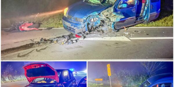Schwerer Unfall im Nebel bei Stutensee – Zwei Verletzte, darunter ein Kind