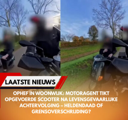 Ophef in woonwijk: motoragent tikt opgevoerde scooter na levensgevaarlijke achtervolging – heldendaad of grensoverschrijding?