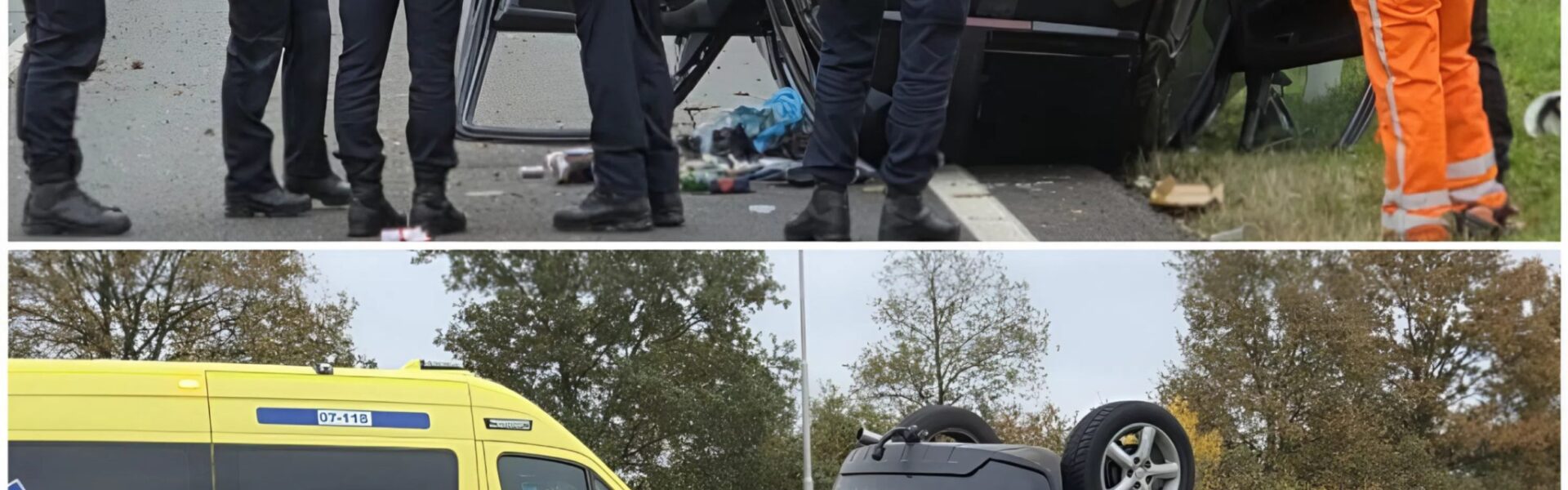 Zwaar ongeval op de Dr. Willemdreeslaan in Bennekom: bestuurder ... na spectaculaire koprol 🚨