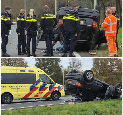 Zwaar ongeval op de Dr. Willemdreeslaan in Bennekom: bestuurder ... na spectaculaire koprol 🚨