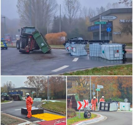 Gefahrgutunfall in Zeven: 1.000 Liter Propionsäure ausgelaufen – mehrere Verletzte durch Missachtung der Absperrungen