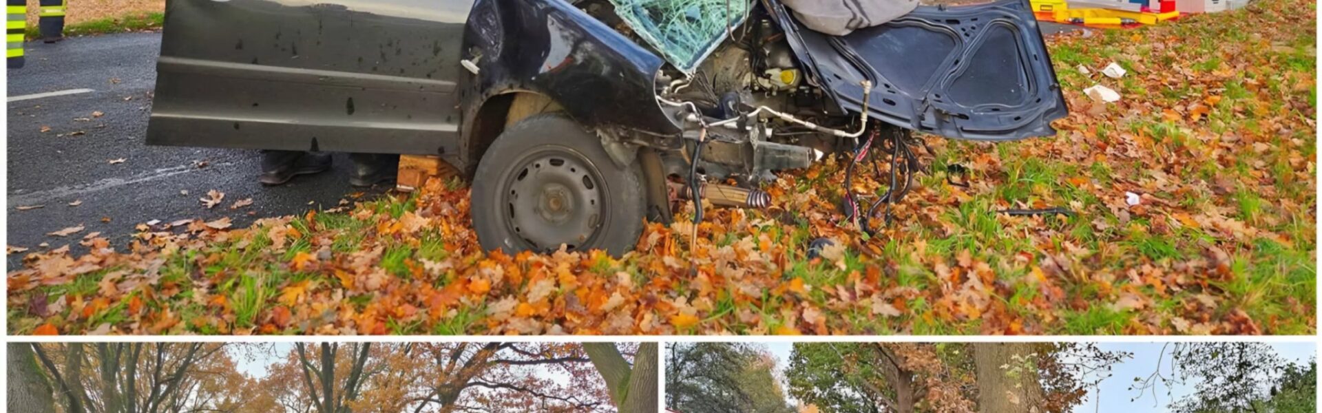 Schwerer Unfall auf der K210 – Autofahrer prallt gegen Baum und wird schwer verletzt