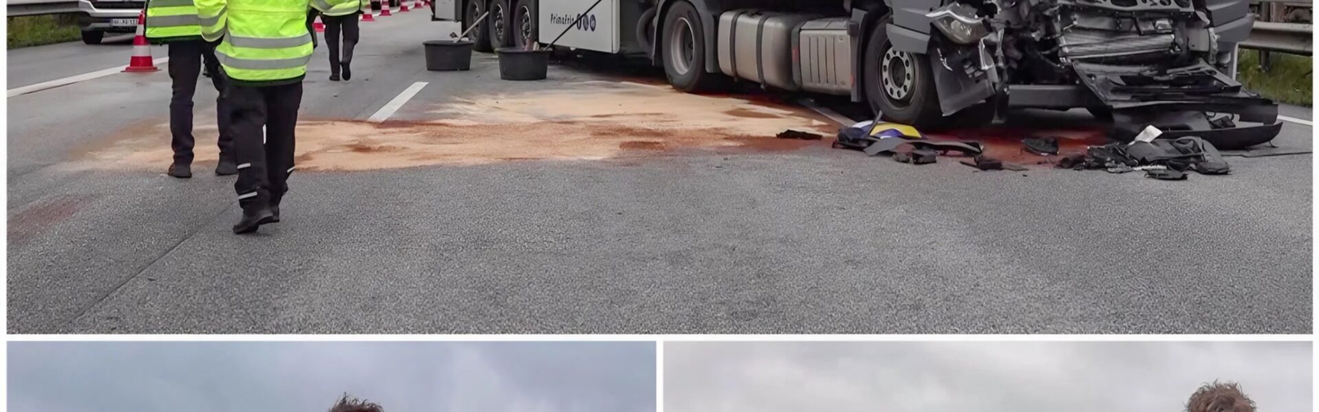 Schaulustige sorgen für Chaos nach Lkw-Unfall auf der A1 – Polizist fotografiert Gaffer auf der Gegenspur