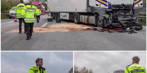 Schaulustige sorgen für Chaos nach Lkw-Unfall auf der A1 – Polizist fotografiert Gaffer auf der Gegenspur