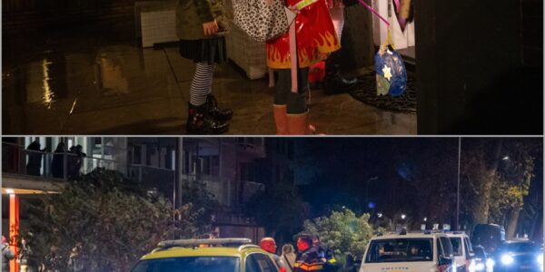 Tien gemaskerde jongeren beroven kinderen van hun snoep tijdens Sint-Maarten in Haarlem