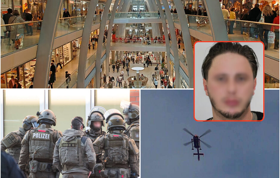 Ein Mann, der mit einem Angriff auf ein Einkaufszentrum in Hamburg gedroht hatte, wurde festgenommen. Er wurde zunächst als Migrant identifiziert.