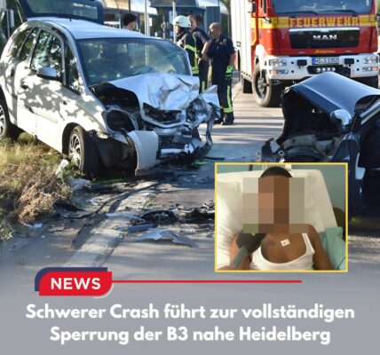 Schwerer Unfall auf der B3 bei Heidelberg: Zwei Verletzte und Totalschaden – Vollsperrung bis in den Abend