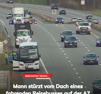Mann stürzt vom Dach eines fahrenden Reisebusses auf der A7: Polizei ermittelt – Passagiere in Schock