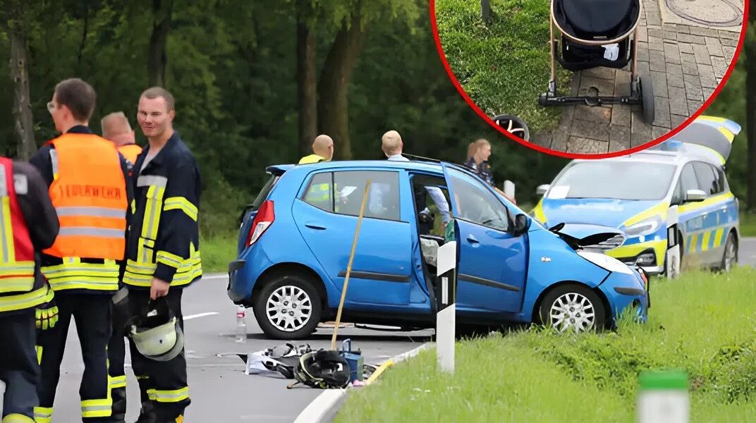 “Een seconde van onoplettendheid, bijna een tragedie: Hoe kon een auto in Bielefeld frontaal op een moeder, haar zoon en een kinderwagen met baby afrijden?”