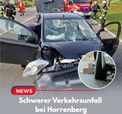 Schwerer Verkehrsunfall bei Horrenberg – Zwei Senioren schwer verletzt, Kinder leicht verletzt