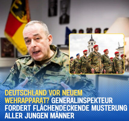 Deutschland vor neuem Wehrapparat? Generalinspekteur fordert flächendeckende Musterung aller jungen Männer
