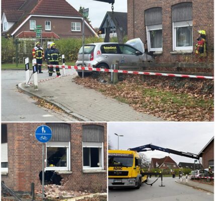 Pkw kracht in Einfamilienhaus: Schwerer Kreuzungsunfall erschüttert Großenaspe