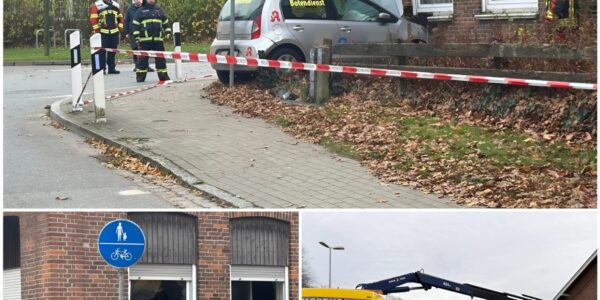 Pkw kracht in Einfamilienhaus: Schwerer Kreuzungsunfall erschüttert Großenaspe