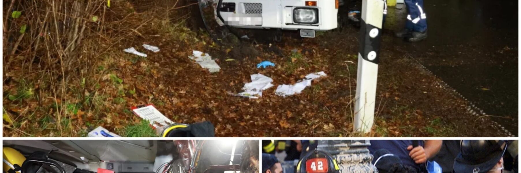 Löschfahrzeug prallt gegen Baum: 9 Feuerwehrleute nach Einsatz verletzt