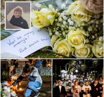 Tranen en troost bij stille tocht voor doodgestoken Joni (13) uit Schiedam: ‘Waarom niet met vuisten…’