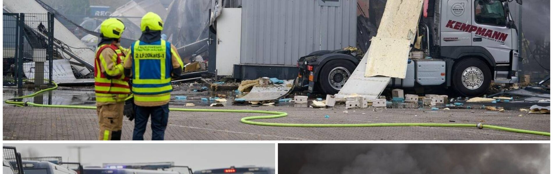Castrop-Rauxel: Polizei sturmt mutmaßlich illegale Lkw-Werkstatt – Sekunden später reißt eine Explosion die Halle auseinander