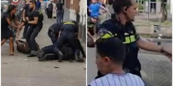 VIDEO: Oom agent is wel klaar met zachte handjes en grijpt genadeloos in op straat