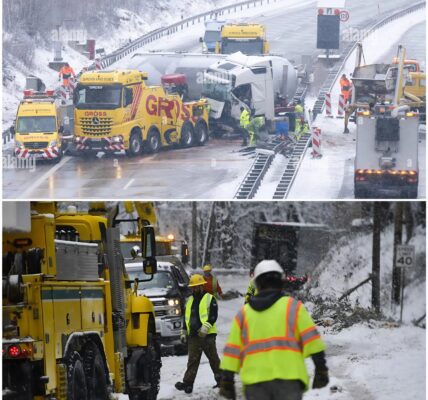 Schwerer Unfall im Schneegestöber im Schwarzwald: Lastwagen rutscht Räumfahrzeug – langwierige Bergung