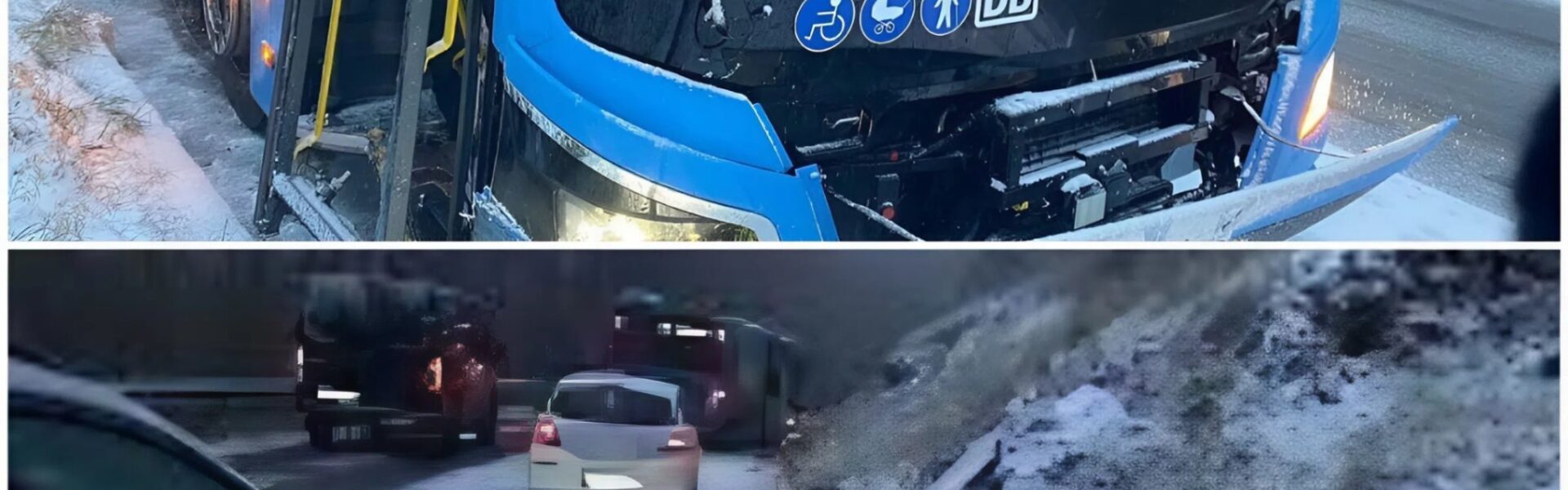 Erster Schneefall führt zu schwerwiegendem witterungsbedingtem Verkehrsunfall im Kuseler Land – Schulbus rutscht von der Fahrbahn