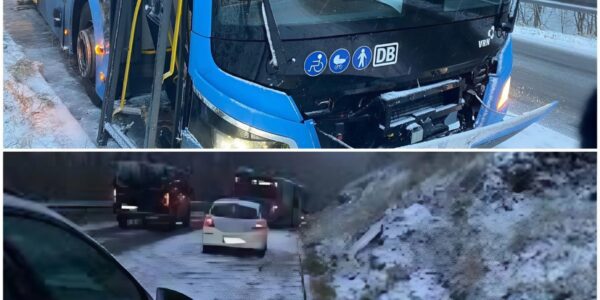 Erster Schneefall führt zu schwerwiegendem witterungsbedingtem Verkehrsunfall im Kuseler Land – Schulbus rutscht von der Fahrbahn