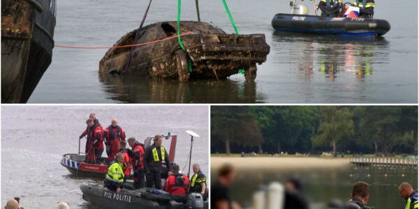 “Oud Verloren Mysterie Onthuld: Lichaam van Man in Auto Gevonden in Uitgedroogd Meer”