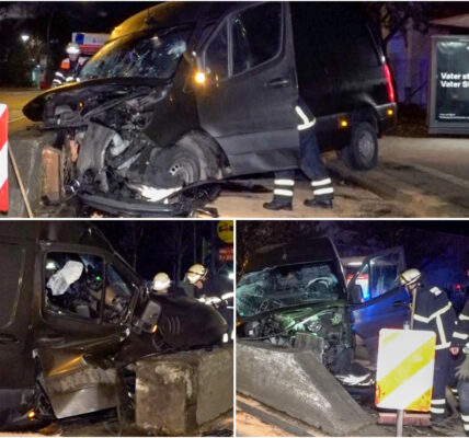 Nächtlicher Crash in Hamburg: Pakettransporter prallt frontal gegen Fahrbahnbegrenzung – Fahrer schwer verletzt