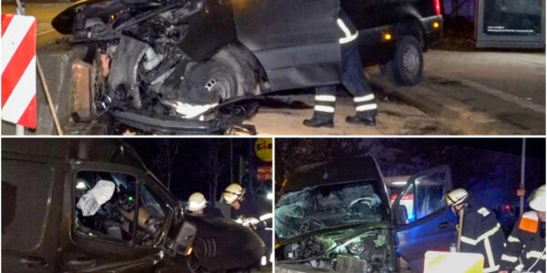 Nächtlicher Crash in Hamburg: Pakettransporter prallt frontal gegen Fahrbahnbegrenzung – Fahrer schwer verletzt