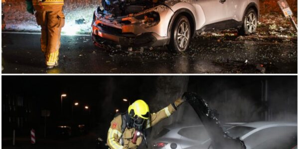 Auto vliegt uit de bocht en botst op lichtmast in Alkmaar: brandweer grijpt in na rookontwikkeling