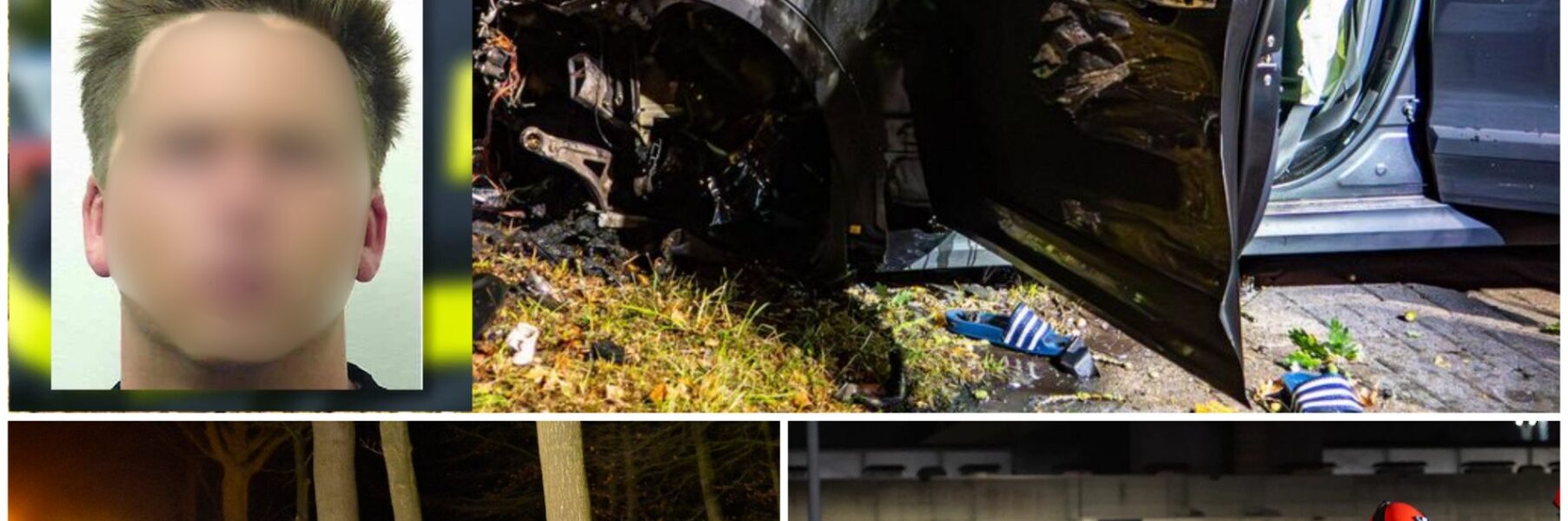 Automobilist (29) botst tegen boom in Helmond: auto vliegt in brand, man door omstanders gered