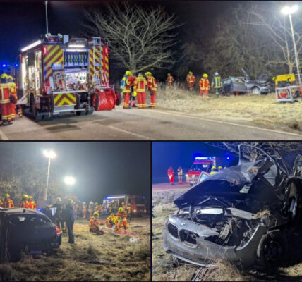 Lebensbedrohlich! Zu schnell in der Kurve: BMW völlig zerstört, FahranfĂ€nger (18) ohne FĂŒhrerschein kĂ€mpft um sein Leben.