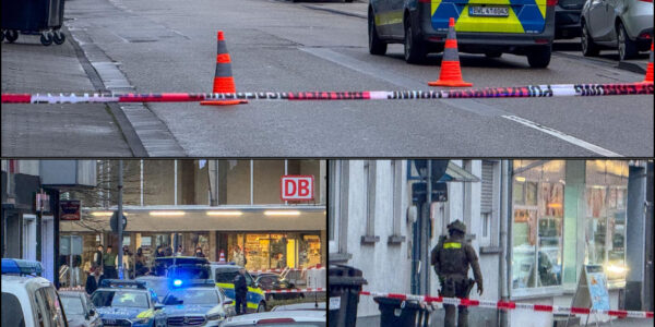 Bruchsal im Ausnahmezustand: Polizeihubschrauber, Großabsperrung und ein Unbekannter mit möglicher Waffe