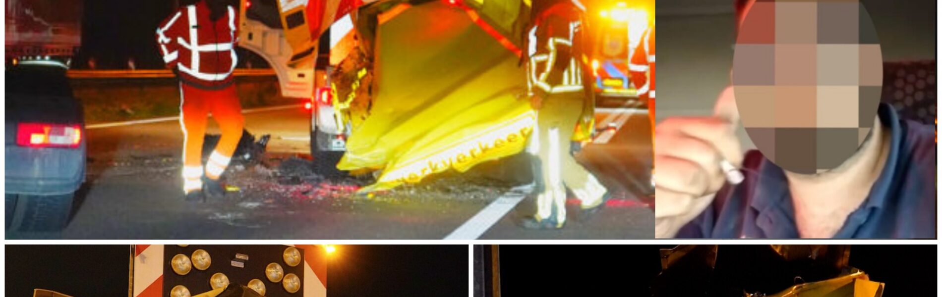 Ravage op de A58: bestelbus knalt op wegafzetting – snelweg uren dicht richting Tilburg