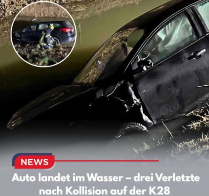 Schwerer Unfall im Landkreis Stade: Auto landet im Wasser – drei Verletzte nach Kollision auf der K28
