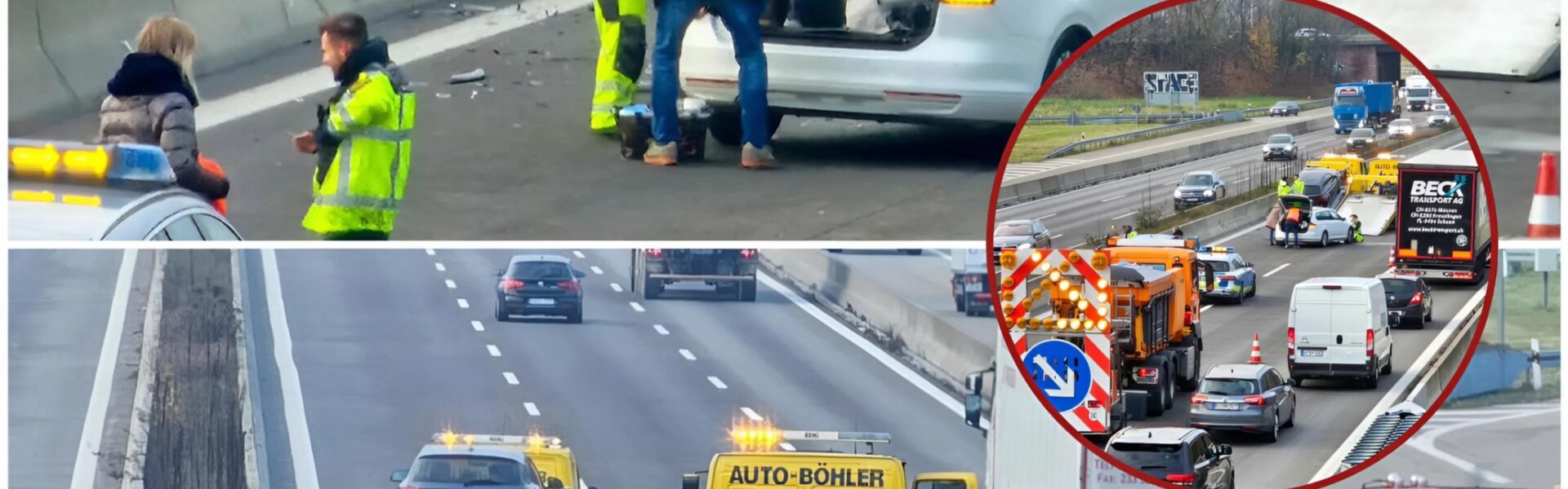 Mega-Unfall auf der A5 bei Karlsruhe-Durlach sorgt für Chaos am Morgen