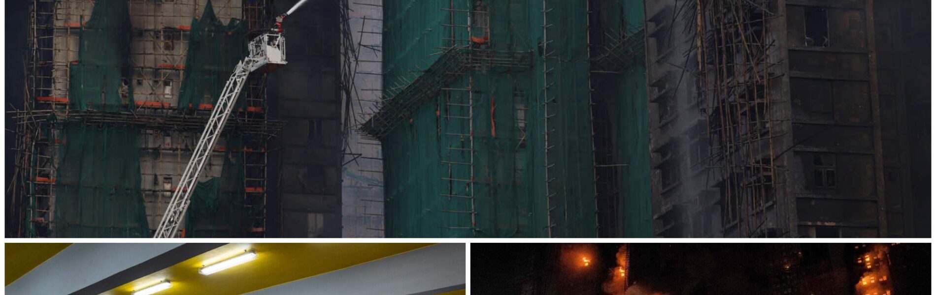 Politie arresteert drie verdachten wegens doodslag na grote brand in wooncomplex Hongkong, al zeker 75 doden en honderden vermisten