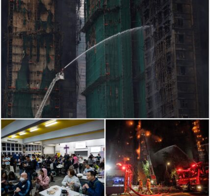 Politie arresteert drie verdachten wegens doodslag na grote brand in wooncomplex Hongkong, al zeker 75 doden en honderden vermisten