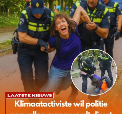 ZIEN: Klimaatactiviste wil politie aanvallen maar wordt direct hardhandig afgevoerd