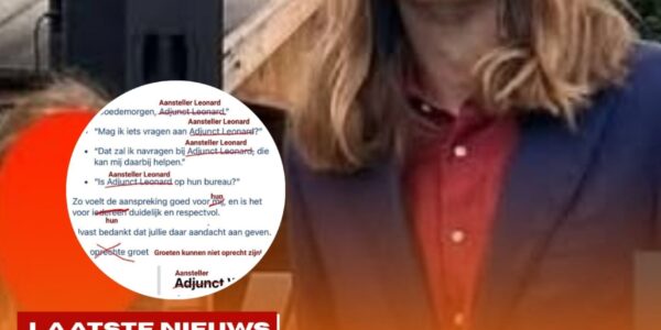 Mail van non-binaire schooldirecteur zorgt voor woede: ‘Spreek mij aan met: ‘Is Adjunct Leonard op HUN bureau?”