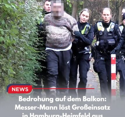 Bedrohung auf dem Balkon: Messer-Mann löst Großeinsatz in Hamburg-Heimfeld aus