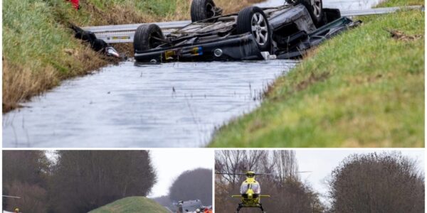 Verkeersdrama bij Dragonrip: auto met daarin 5 mensen viel in het water, 1 persoon stierf